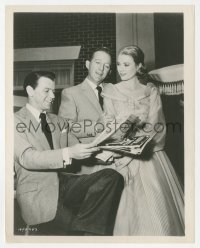 5j1771 HIGH SOCIETY candid 8.25x10.25 still 1956 Grace Kelly, Frank Sinatra & Bing Crosby rehearsing!