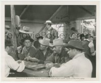 5j0182 JOHN PAYNE signed 8.25x10 still 1953 in great gambling saloon scene from Rails Into Laramie!