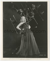 5j1815 PAID IN FULL 8x10 key book still 1950 Lizabeth Scott by tree decorated with top hats & canes!