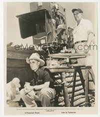 5j1839 SHANE candid 8x9.75 still 1951 great image of director George Stevens on set by camera!