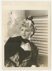 5j1842 STAGECOACH 8x11 key book still 1939 great close portrait of pretty Claire Trevor by window!