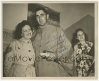 5j0203 TYRONE POWER JR. signed 8.25x10 still 1940s when he entertained the troops while a Marine!