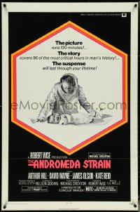 5j0836 ANDROMEDA STRAIN int'l 1sh 1971 Michael Crichton novel, Robert Wise directed, Arthur Hill