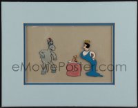 5j0559 BETTY BOOP & THE LITTLE KING matted animation cel 1950s remake, with queen & standing horse!