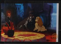 5j0399 LADY & THE TRAMP limited edition serigraph cel 1990s right before classic spaghetti scene!