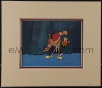 5j0403 WAGON HEELS matted animation cel 1950s remake, Native American carrying tiny Porky Pig!