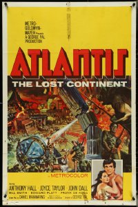 5j0844 ATLANTIS THE LOST CONTINENT 1sh 1961 George Pal sci-fi, cool fantasy art by Joseph Smith!