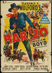 5j0576 BAR 20 Aust 1sh 1943 great full-length art of William Boyd as Hopalong Cassidy, ultra rare!