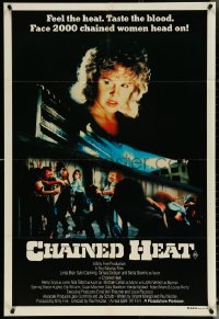 5j0577 CHAINED HEAT Aust 1sh 1983 Linda Blair, 2000 chained women stripped of everything they had!