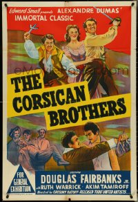 5j0580 CORSICAN BROTHERS Aust 1sh 1942 Fairbanks Jr., completely different Pinto art, ultra rare!