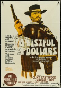 5j0583 FISTFUL OF DOLLARS Aust 1sh 1967 introducing the man with no name, Clint Eastwood!