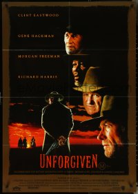 5j0594 UNFORGIVEN Aust 1sh 1992 Clint Eastwood, Gene Hackman, Richard Harris, Morgan Freeman