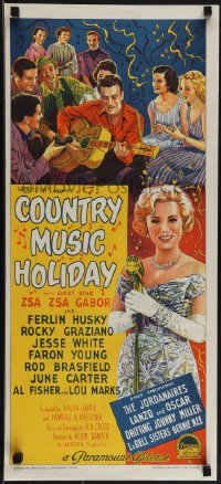 5j0765 COUNTRY MUSIC HOLIDAY Aust daybill 1958 Zsa Zsa Gabor, Ferlin Husky & country music stars!