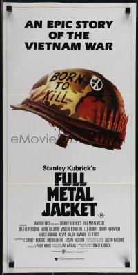 5j0771 FULL METAL JACKET Aust daybill 1987 Stanley Kubrick epic Vietnam War movie, Castle art!