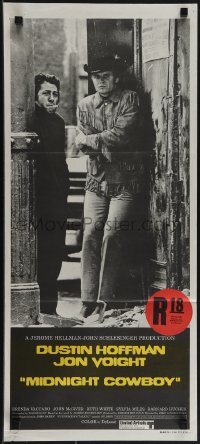 5j0789 MIDNIGHT COWBOY Aust daybill 1969 classic image of Dustin Hoffman & Jon Voight!