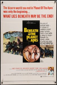 5j0856 BENEATH THE PLANET OF THE APES 1sh 1970 sequel, what lies beneath may be the end!