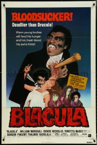 5j0864 BLACULA 1sh 1972 black vampire William Marshall is deadlier than Dracula, great image!