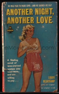 5j1676 ANOTHER NIGHT ANOTHER LOVE paperback book 1959 love-starved women who are willing to pay!