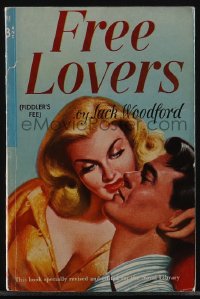 5j1684 FIDDLER'S FEE paperback book 1948 amorous escapades, great cover art of Free Lovers!