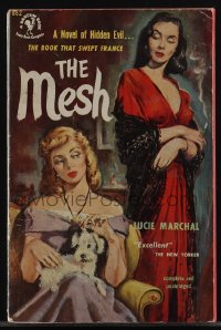 5j1687 MESH paperback book 1951 Zuckerberg art, a novel of hidden evil, the book that swept France!