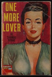 5j1689 ONE MORE LOVER paperback book 1947 great cover art of sexy woman in revealing outfit!