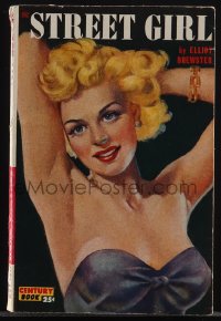 5j1696 STREET GIRL paperback book 1950 great cover art of sexy blonde in low-cut dress!