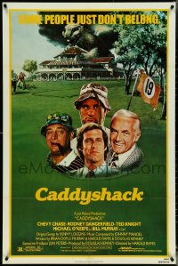 5j0876 CADDYSHACK 1sh 1980 Chevy Chase, Bill Murray, Rodney Dangerfield, golf comedy classic!