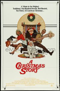 5j0883 CHRISTMAS STORY NSS style 1sh 1983 classic Christmas movie, art by Robert Tanenbaum!