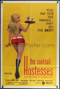 5j0888 COCKTAIL HOSTESSES 1sh 1973 written by Ed Wood, artwork of sexiest waitress!