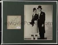 5j0287 EDGAR BERGEN/CHARLIE MCCARTHY signed 4x4 album page in 11x14 display 1940s ready to frame!