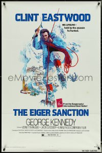 5j0916 EIGER SANCTION 1sh 1975 Clint Eastwood's lifeline was held by the assassin he hunted!