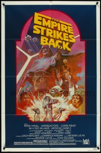 5j0917 EMPIRE STRIKES BACK NSS style 1sh R1982 George Lucas sci-fi classic, cool artwork by Tom Jung!