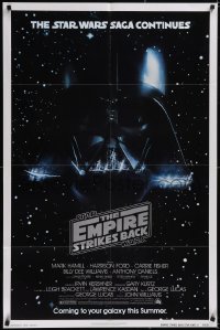 5j0918 EMPIRE STRIKES BACK NSS style advance 1sh 1980 George Lucas classic, Darth Vader in space!