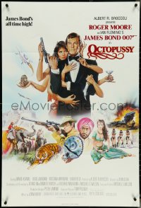 5j1081 OCTOPUSSY English 1sh 1983 Roger Moore as James Bond & sexy Maud Adams by Goozee!