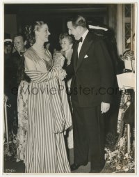 5j1715 OLIVER TWIST candid English 8x10 still 1951 J. Arthur Rank & Valerie Hobson at world premiere