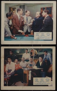 5j1710 OCEAN'S 11 2 color English FOH LCs 1960 Sinatra, Martin, Sammy Davis Jr., Dickinson, Lawford!