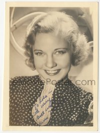 5j0254 UNA MERKEL signed 5x7 fan photo 1930s head & shoulders smiling portrait of the pretty actress!