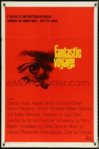 5j0934 FANTASTIC VOYAGE 1sh 1966 best art of Raquel Welch & scientists going into human brain!