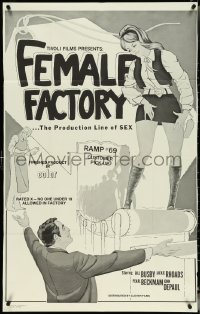 5j0939 FEMALE FACTORY 1sh 1971 Surftide Female Factory, production line of sex, ultra rare!