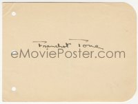 5j0214 FRANCHOT TONE signed 4x6 album page 1930s it can be framed with a repro photo!