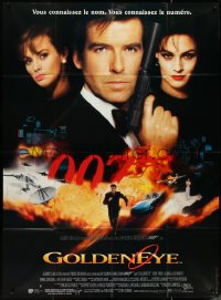 5j0385 GOLDENEYE French 1p 1995 Pierce Brosnan as secret agent James Bond 007, cool montage!