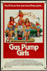 5j0967 GAS PUMP GIRLS 1sh 1978 you'll love the service these sexy barely dressed attendants give!