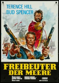 5j0705 BLACKIE THE PIRATE German 1972 cool art of Terence Hill & Bud Spencer by Peltzer!