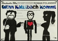 5j0714 CUL-DE-SAC German 1966 Roman Polanski, Pleasance, horizontal art by Jan Lenica!