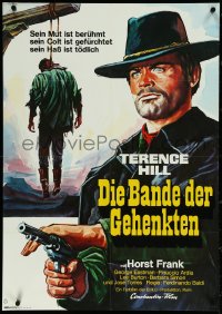 5j0719 DJANGO PREPARE A COFFIN German R1975 art of Terence Hill w/gun & hanged man!