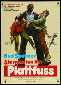 5j0724 FLATFOOT German 1974 huge Bud Spencer beating up two men. completely different & ultra rare!