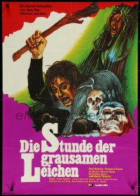 5j0735 HUNCHBACK OF THE MORGUE German 1974 Aguirre's El Jorobado de la Morgue, wild horror art!