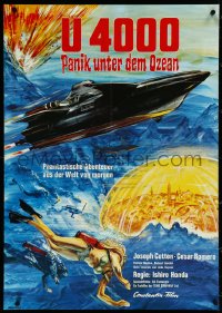 5j0740 LATITUDE ZERO German R1976 cool underwater sci-fi art, sexy scuba diver!