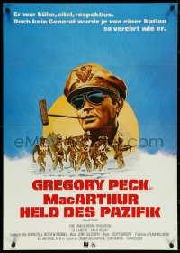 5j0743 MacARTHUR German 1977 World War II Rebel General Gregory Peck, different & ultra rare!