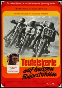 5j0748 ON ANY SUNDAY German 1972 Bruce Brown classic, Steve McQueen, motorcycle racing!